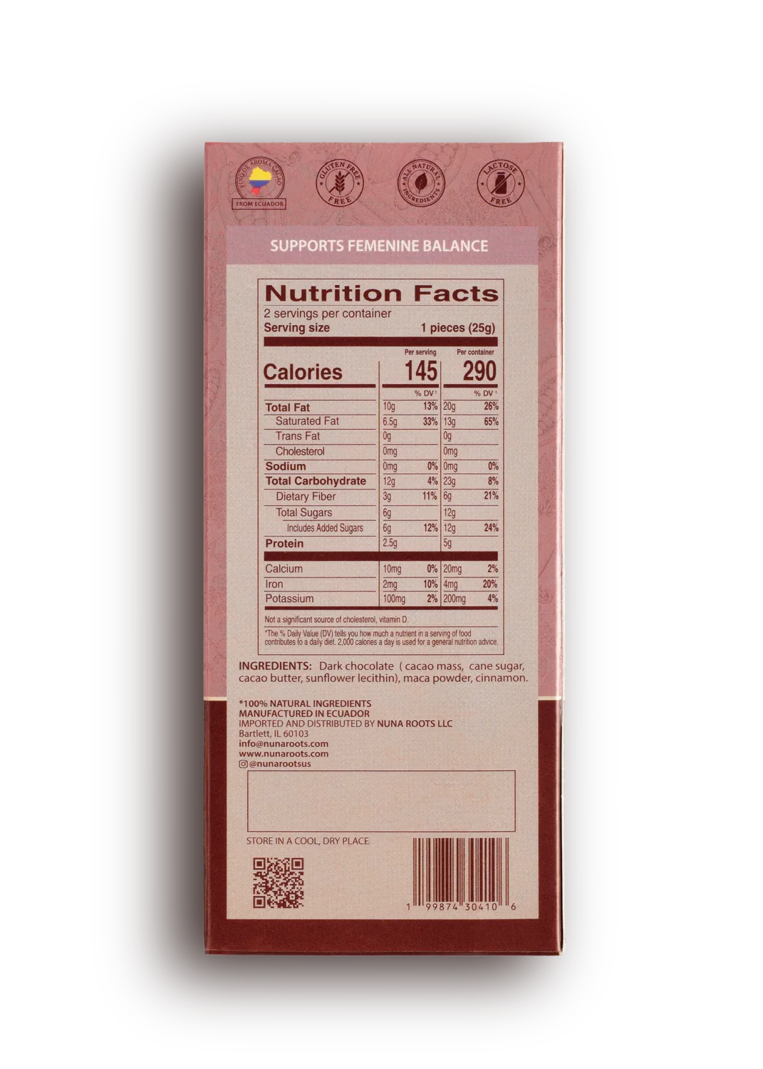 Pack of 3 Functional Chocolate Bars