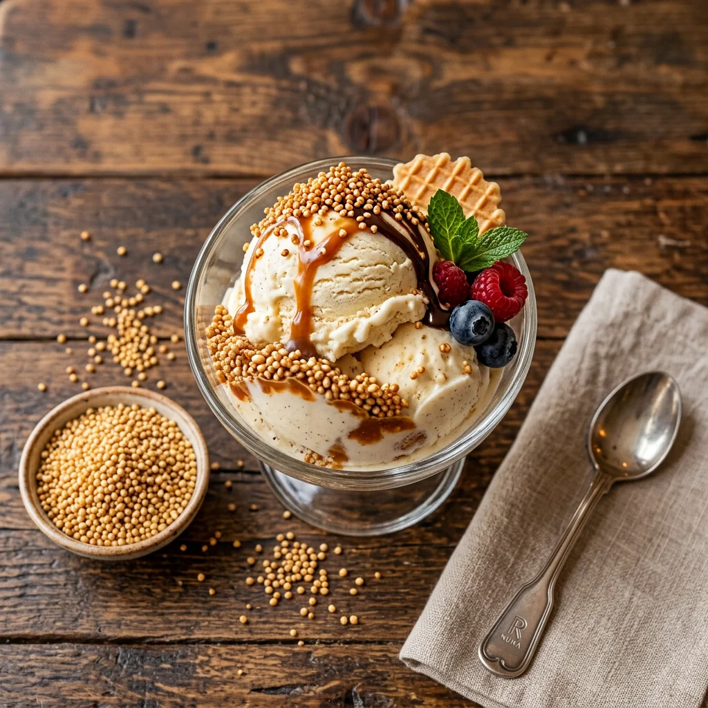 Amaranth pop ice cream