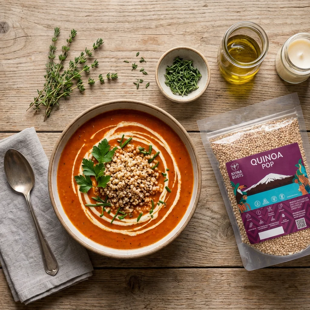 Quinoa pop soup